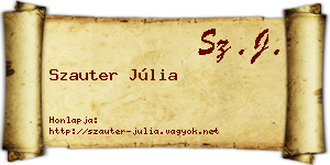 Szauter Júlia névjegykártya